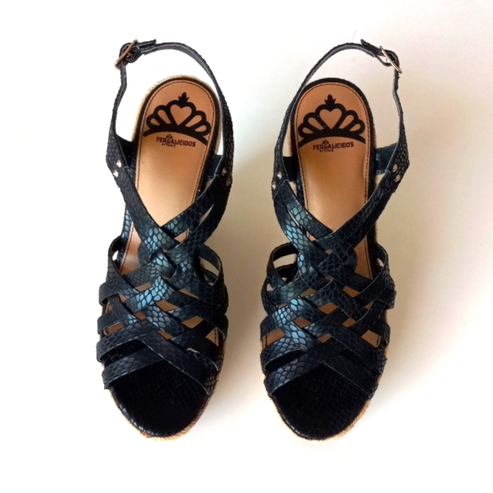 Fergalicious by Fergie strappy wedges. Size 9.